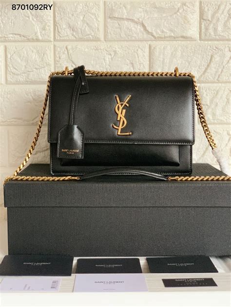 ysl black purse gold chain|ysl shoulder bag dhgate.